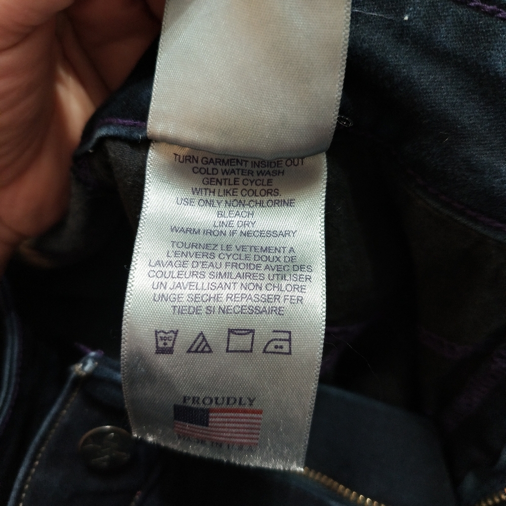 NYDJ 6 Petite Lift Tuck Indigo Blue Dark Wash Jeggings Made in USA Skinny Jeans - Picture 9 of 16